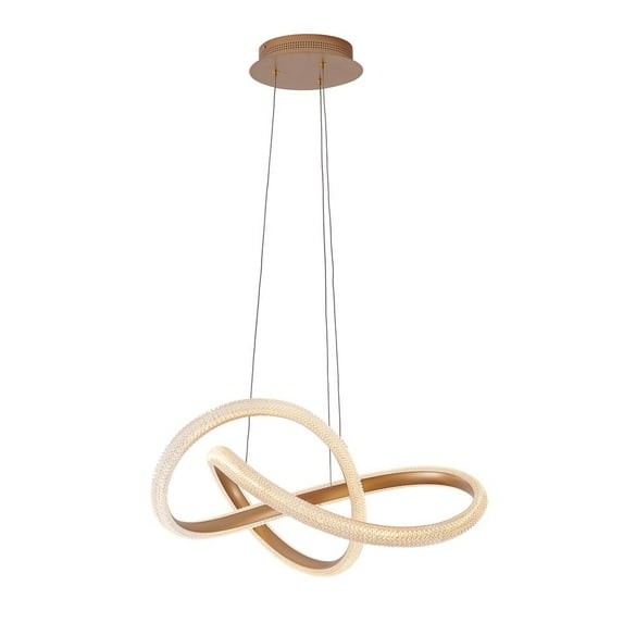 Bethel International LED Chandelier Gold Iron & Acrylic