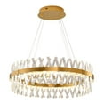 thumbnail image 1 of Bethel International LED Chandelier Gold Metal & Crystal, 1 of 5