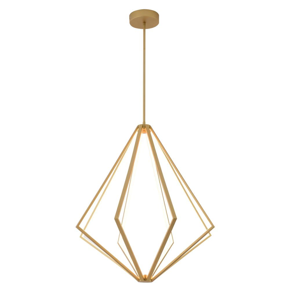 Diamond Silhouette Black and Gold LED Chandelier