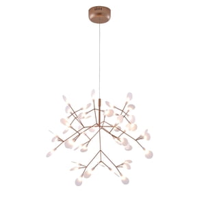 Bethel International LED Chandelier  Matte Copper Metal & Acrylic