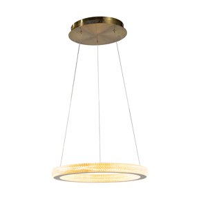 Bethel International LED Chandelier Sand Gold Metal & Acrylic