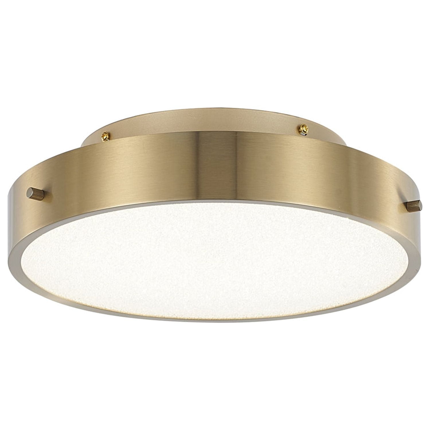Bethel 12" Square Brass LED Flush Mount with Beaded Acrylic Diffuser