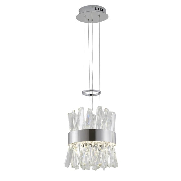 Bethel International LED Pendant Chrome Stainless Steel & Crystal