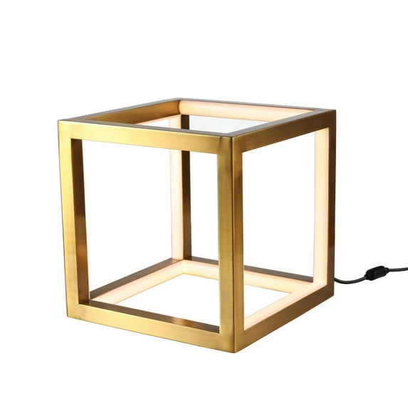 Bethel International LED Table Lamp Gold Aluminum
