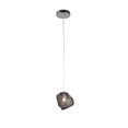 thumbnail image 1 of Bethel SMOKE DISTORTED GLASS SINGLE PENDANT LIGHT WITH CHROME HARDWARE, 1 of 3