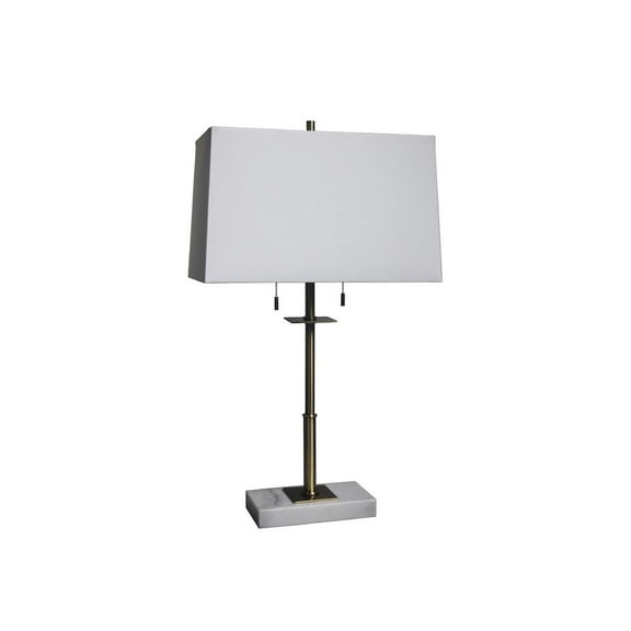 Bethel International Table Lamp in Antique Brass Color