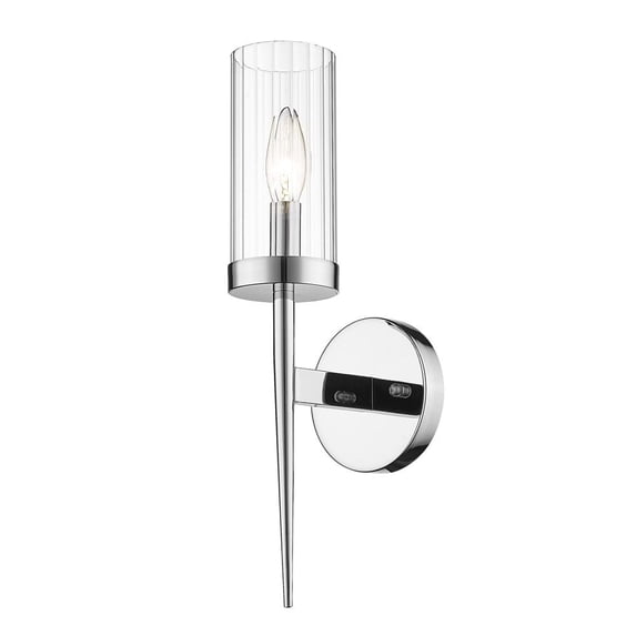 Bethel International Wall Sconce Chrome Iron & Glass