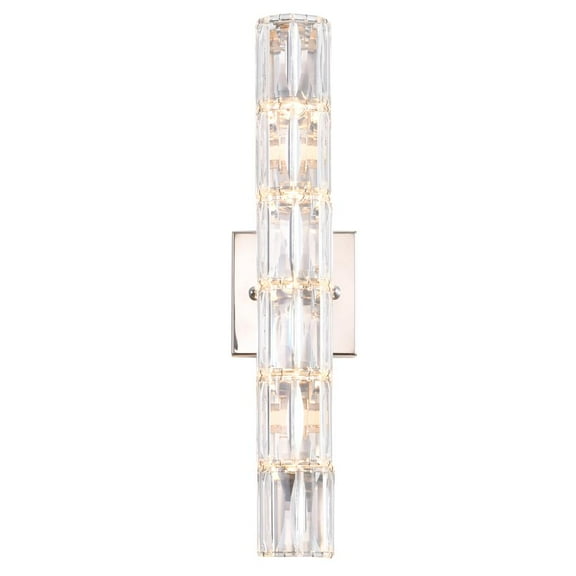 Bethel International Wall Sconce Chrome Metal & Crystal