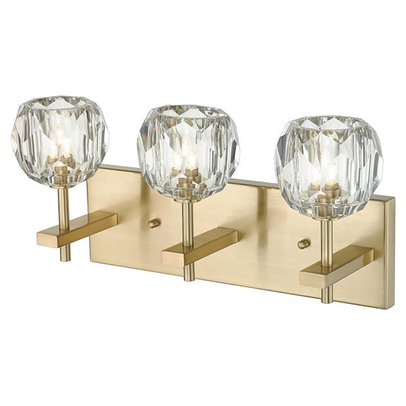 Bethel International Wall Sconce Gold Metal & Crystal