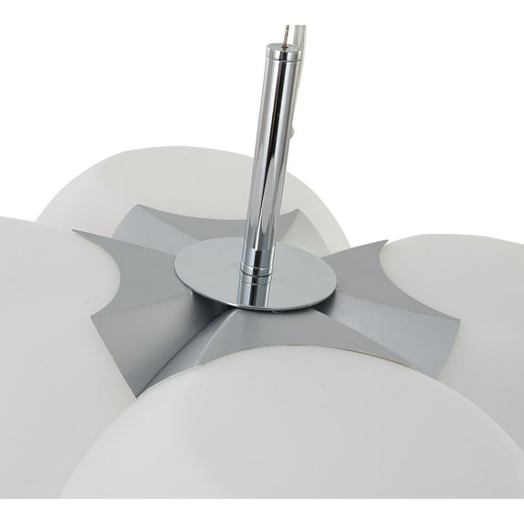 Bethel International White PC Frame Cloud LED Ceiling Fixture with Chrome Hardware