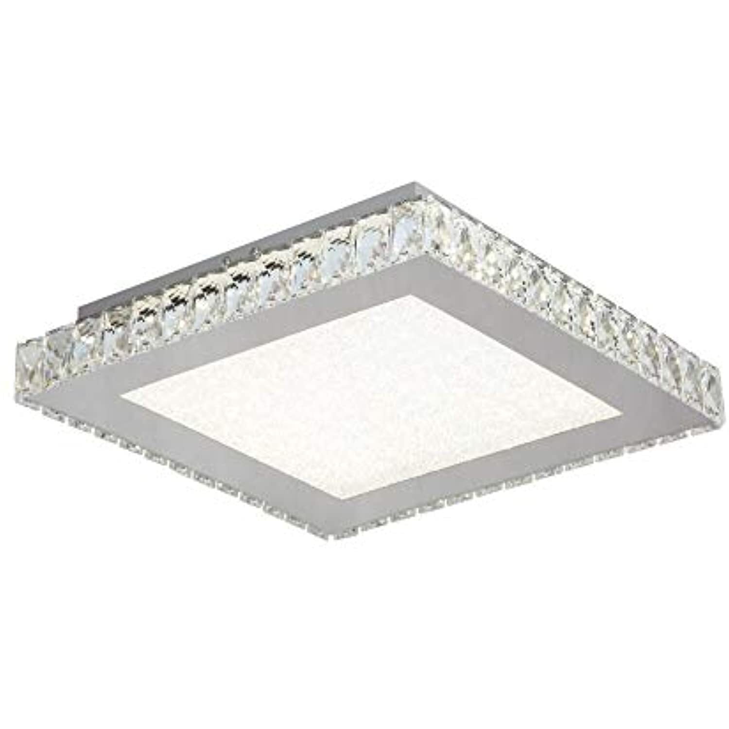 17" Chrome Crystal LED Drum Flush Mount