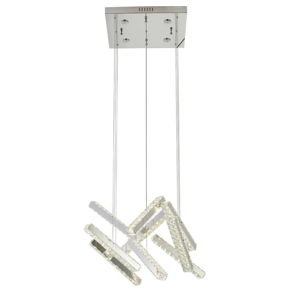 Bethel International LED Chandelier Chrome Metal & Crystal