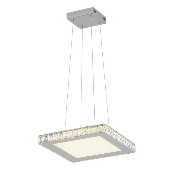 Bethel International LED Chandelier Chrome Stainless Steel & Crystal