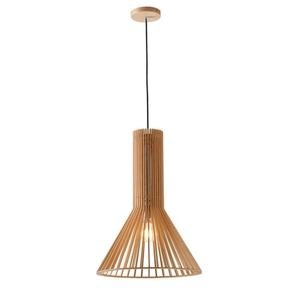 Bethel International Single Pendant Lighting Wood Wood