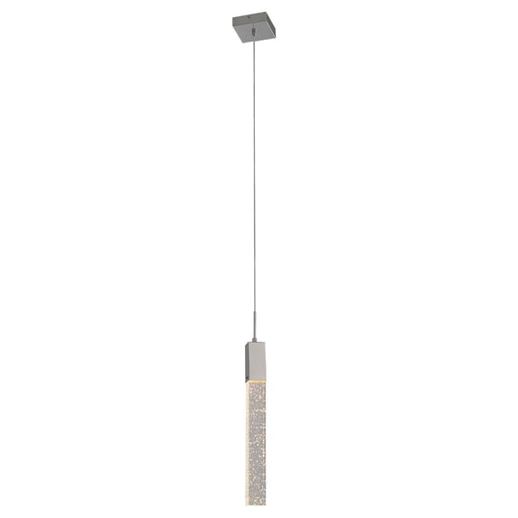 Bethel International Single Pendant Lighting Chrome Metal & Crystal