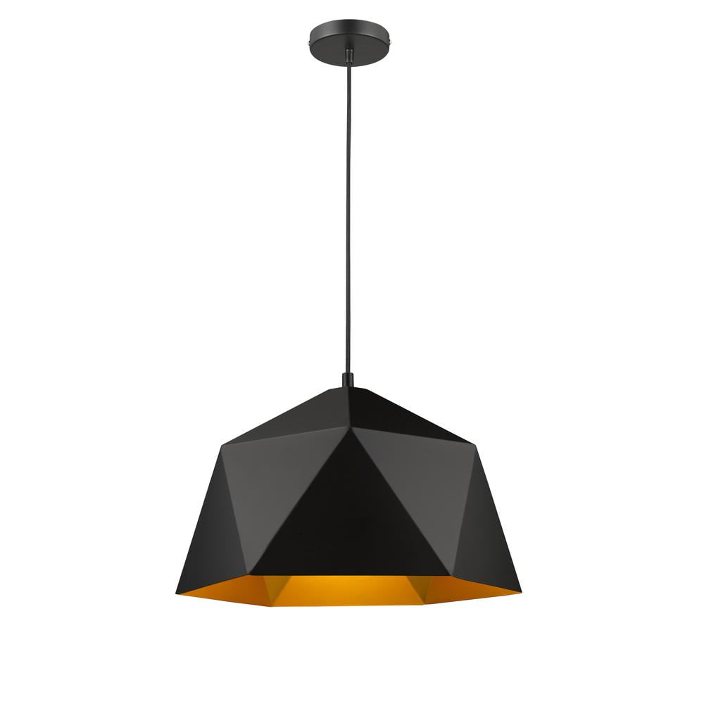 Tracey Black and Gold Crystal LED Pendant Light