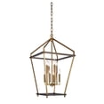 thumbnail image 1 of Bethel Two Tier Antique Brass And Metal Frame Lantern Ceiling Fixture, 1 of 1