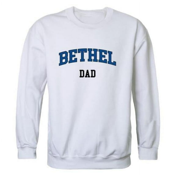 Bethel University Pilots Dad Crewneck Sweatshirt, White - Extra Large