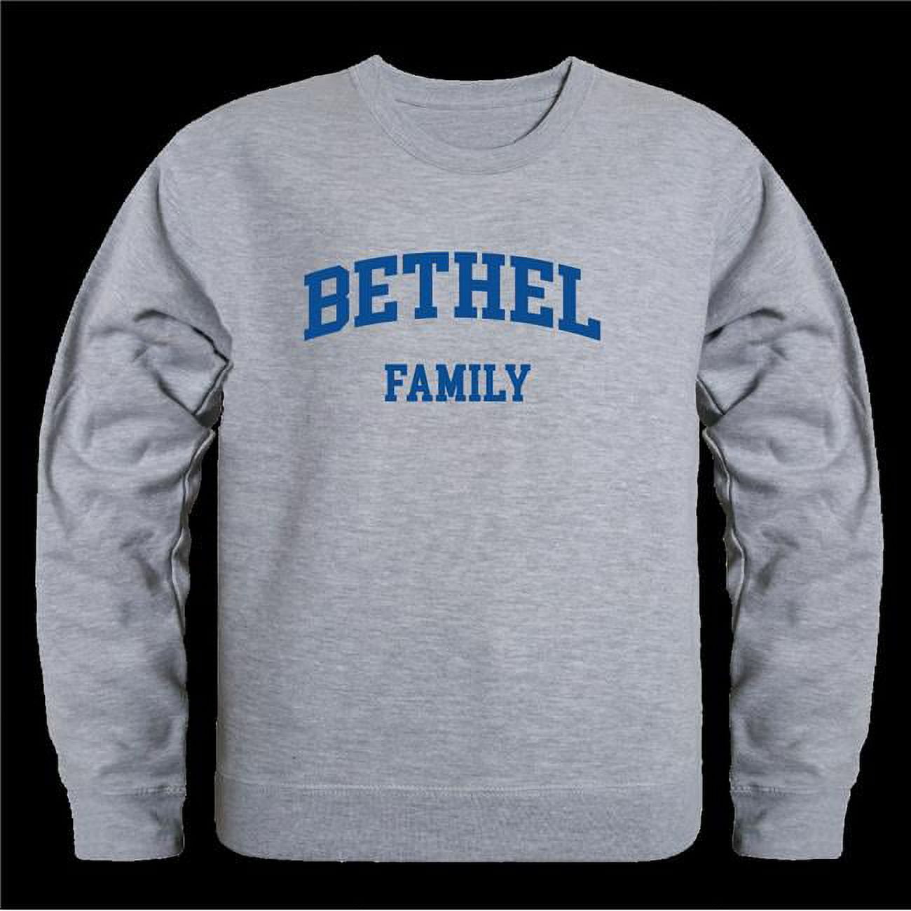 Bethel University Pilots Family Crewneck Sweatshirt Heather Grey Extra Large