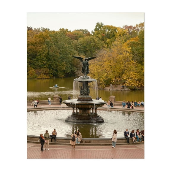 Bethesda Fountain, Central Park - New York New York Photography Unframed Wall Art Print 8 x 10 inches