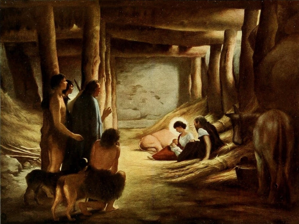 Bethlehem 1912 Nativity scene Canvas Art - Charles Post (24 x 36)
