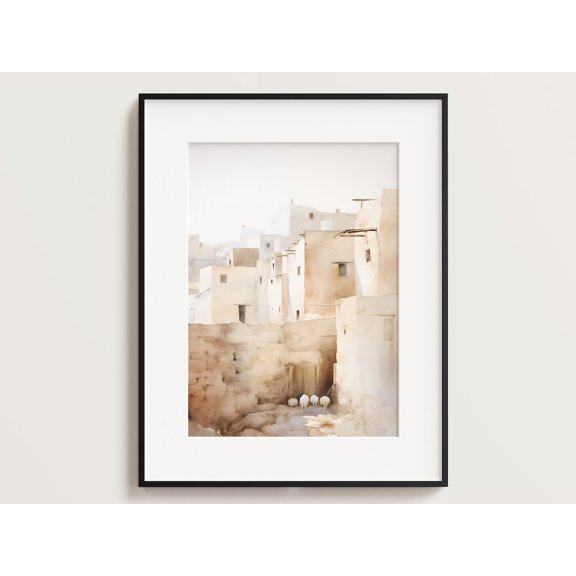 Bethlehem Nativity Art Jerusalem Sacred Landscape Poster, Unframed Poster