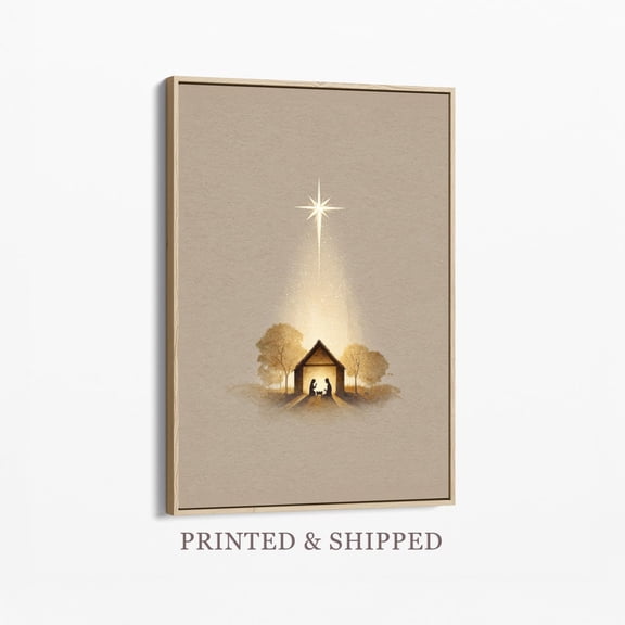 Bethlehem Nativity Star Christian Wall Art Print Church Office Faith Decor