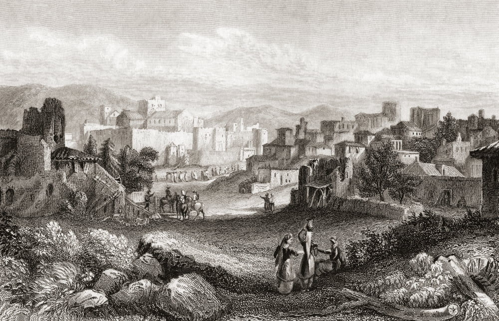 Bethlehem Palestine in the 19th century From a 19th century print Canvas Art - Ken Welsh Design Pics (17 x 11)