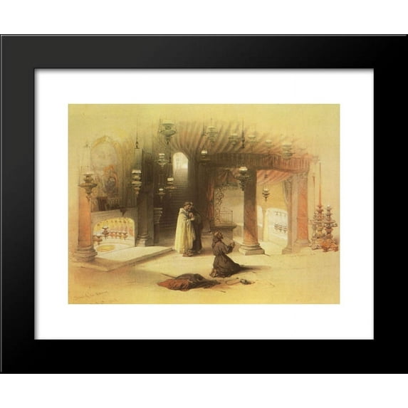 Bethlehem. The Grotto of the Nativity 20x24 Framed Art Print by David Roberts