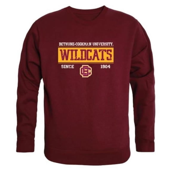 Bethune-Cookman University Wildcats Established Crewneck Sweatshirt, Maroon - Extra Large