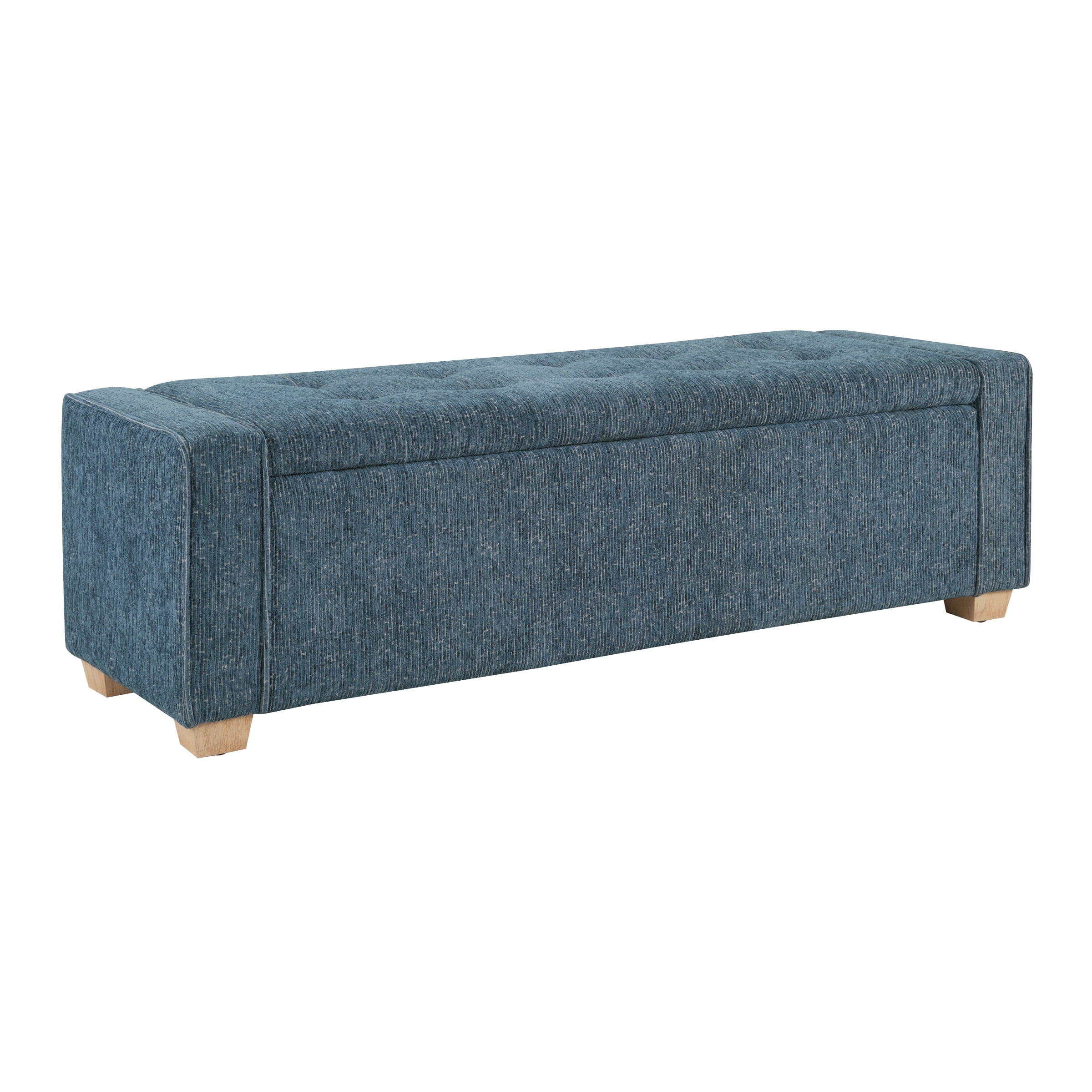 Bethwin Storage Bench with Atlantic Blue Fabric - Walmart.com