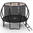 thumbnail image 1 of Betisef 10 FT Recreational Trampoline W/ Safety Enclosure Net – Indoor & Outdoor Use, Round Trampoline For Kids Black, 1 of 10