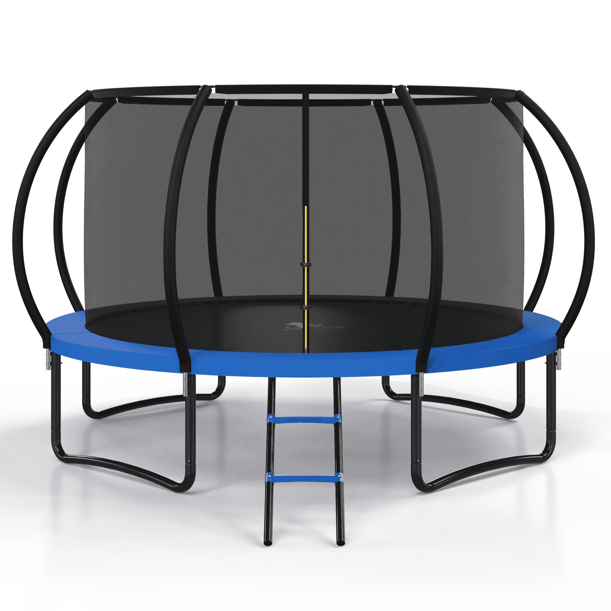Betisef 12 FT Round Trampoline Outdoor W/ Safety Enclosure Net, Recreational Trampoline For Kids & Adults Blue