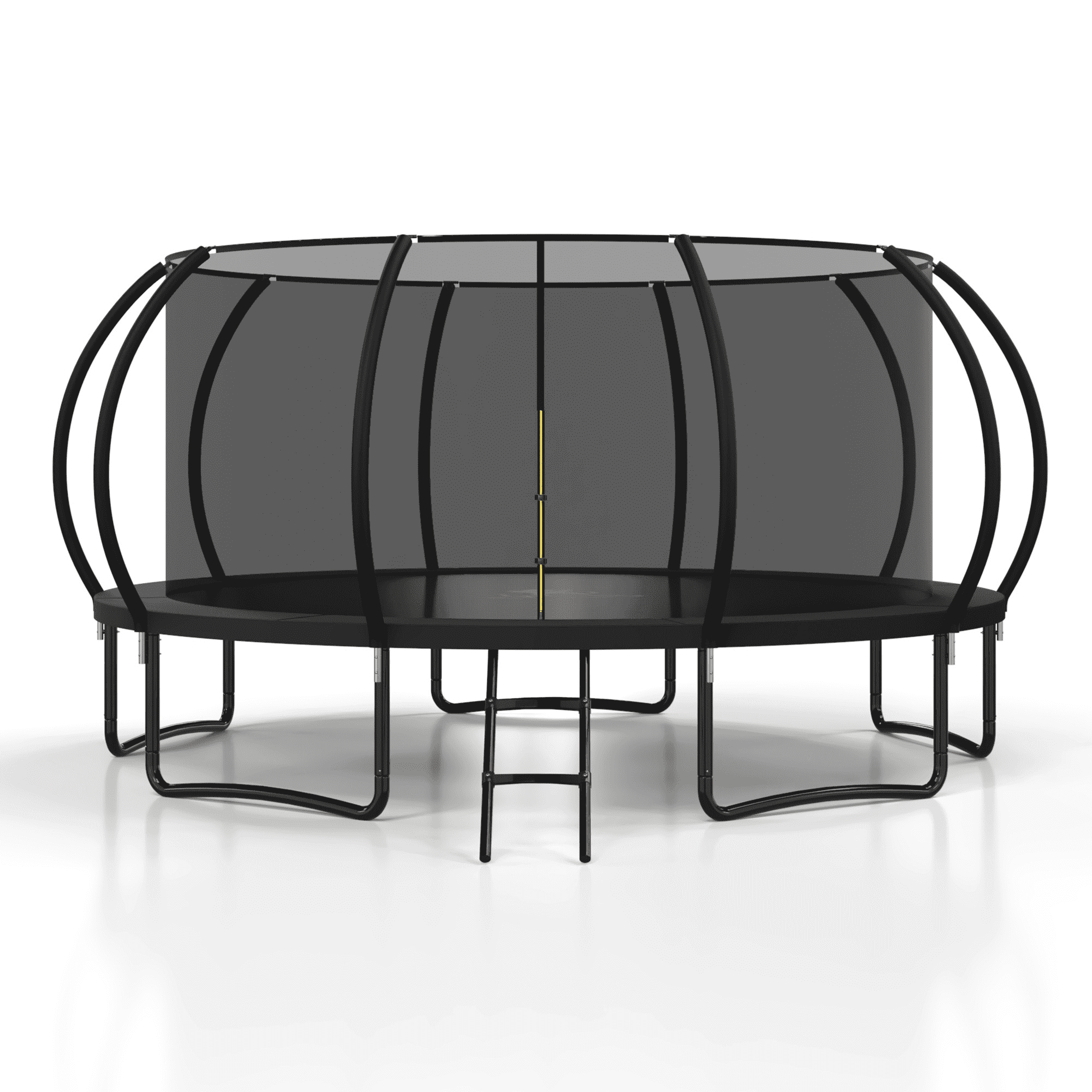 Betisef 16 FT Round Trampoline Outdoor W/ Safety Enclosure Net, Recreational Trampoline For Kids & Adults Black