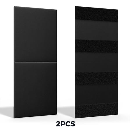 Betisef 2PSC Wall Padding Panels 5FT*2FT for Indoor Safety, High-Density Foam Gym Wall Pads, Shock-Absorbing Protective Wall Mats, Easy Installation for Home Gym, Martial Arts Studio, Playroom Black