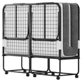 thumbnail image 1 of Betisef Full Size Folding Bed with 5" Memory Foam Mattress, 54" x 75" Rollaway Guest Bed for Adults, Portable Foldable Bed Frame with Wheels, Lockable Casters, Storage Pocket, Space Saving, 1 of 9