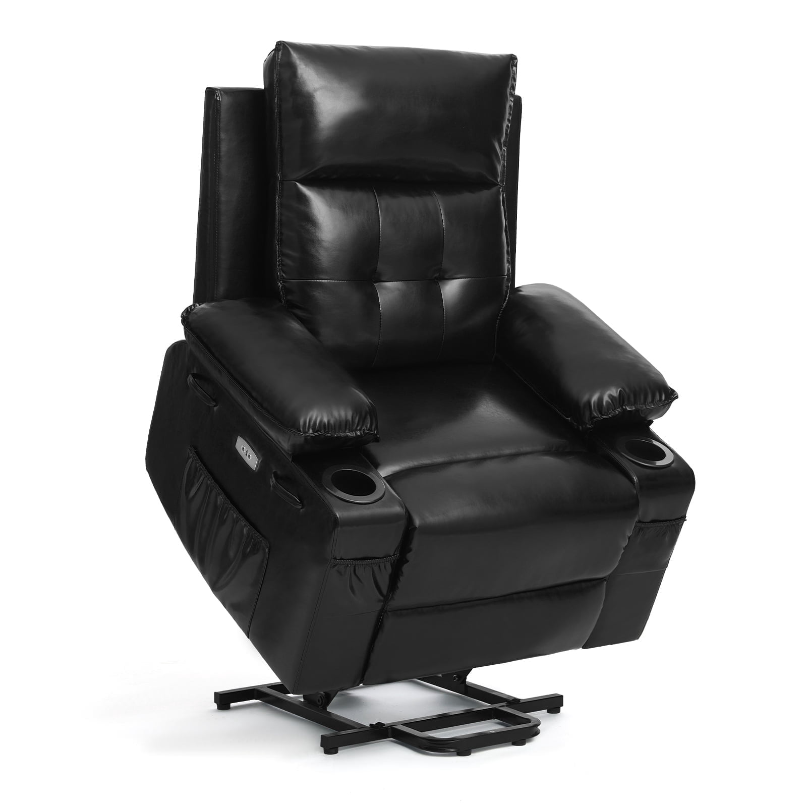 Betisef Power Lift Recliner Chair for Elderly, Adjustable Recline Chair W/Massage & Heat Functions Black