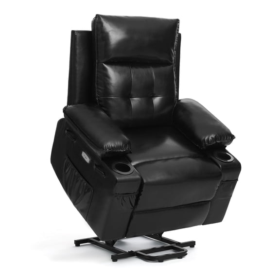 Betisef Power Lift Recliner Chair for Elderly, Adjustable Recline Chair W/Massage & Heat Functions Black