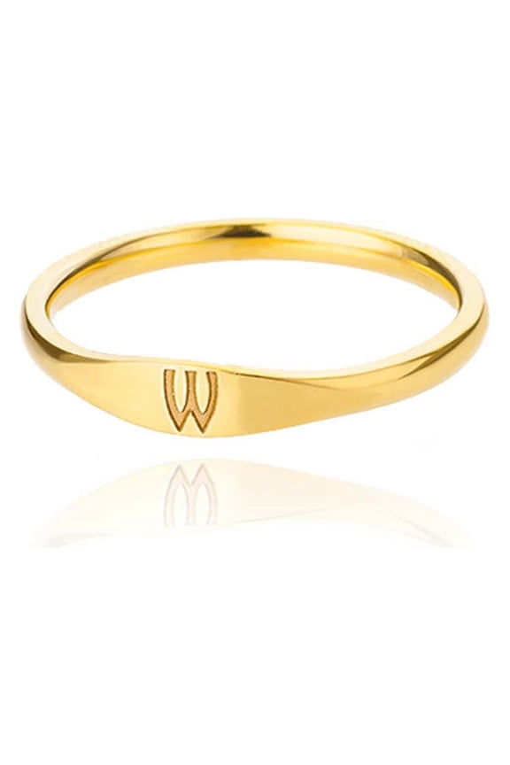 1 Counts 26 Letter Plain Ring, Initial Ring, Wearing Your Or Your Lover's Initials A B C D E F G H I J K L M N O P Q R S T U V W X Y Z