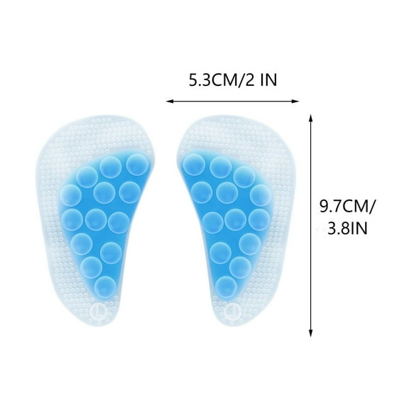 Betivan 2 Counts Arch Pad Adult Arch Support Orthopedic Pad GEL Comfortable Self-adhesive Granules Massage Heart Pad WH SB PK A B C
