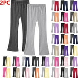 Betivan 2PC Girl's Leggings High Waisted Flare Pants Yoga Bootcut Pants ...
