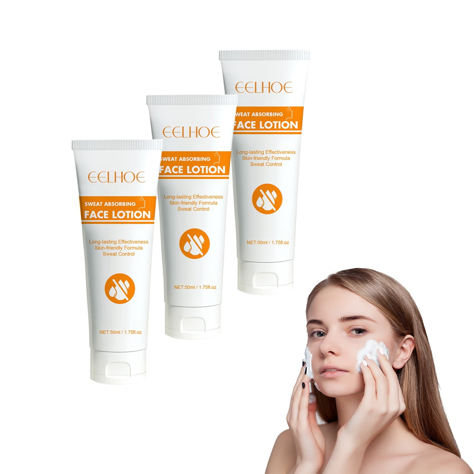 Betivan 3Pcs Face Antiperspirant Sweat Absorbing Lotion Anti Sweat for