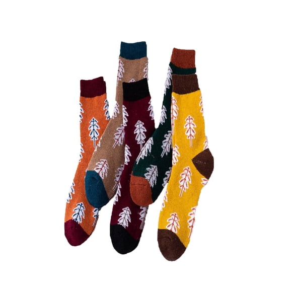 Betivan 5 Pack Merino Wool Socks Boot Hiking Color-Block Socks for Women Warm Winter Thick Thermal Cozy Work Soft Ladies Socks