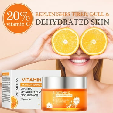 Betivan Beauty Vitamin C Cream, Vitamin C Face Cream with Nicotinamide & Hyaluronic Acid, Moisturizer for Face, Anti Aging Face Cream for Reduces Wrinkle, Fine Lines & Tightening Skin 30g
