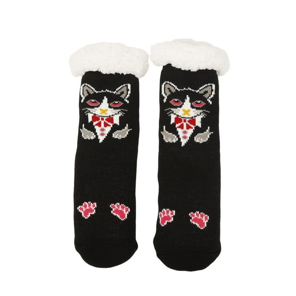 Betivan Christmas Slipper Socks For Women Men Fleece Lined Non Slip Grippers Crew Socks Winter Thick Warm Fuzzy Holiday Clothes