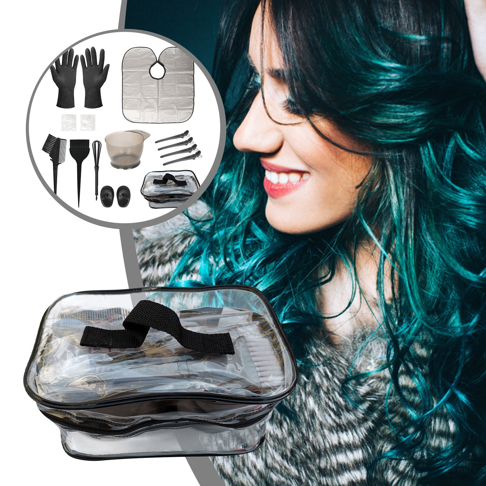 EXAXTA Fall Clearances 14pcs Hair Coloring Dyeing Kit Professional Salon Tools for DIY Mixing