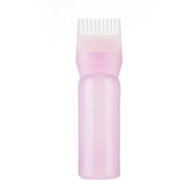 Betivan Fall Root Comb Applicator Bottle, Plastic Squeeze Hair Dye Oil Applying Applicator Brush Cap with Graduated Scale, Portable Hair Color Dispenser for Dyeing Hair Salon