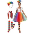 thumbnail image 1 of Betivan Ladies' Carnival Role-Playing Colorful Dress Four-Piece Set, 1 of 9
