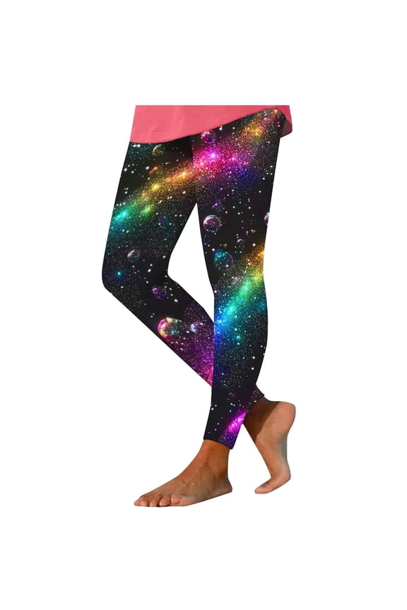 Leggings for Women, Carnival Leggings Printed Legging Footless Elastic Yoga Pants, High Waist Power Flex Leggings for Fitness Running