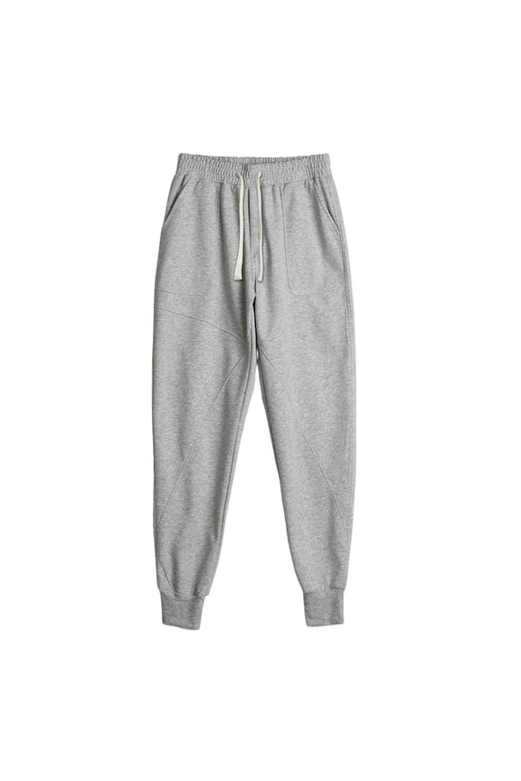 Men Casual Athletic Workout Jogger Sweatpants Loose Sports Pants Solid-Color Drawstring Pockets Elastic Waistband Long Trousers